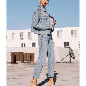 Pistola embroidered straight jeans #pistolajeans